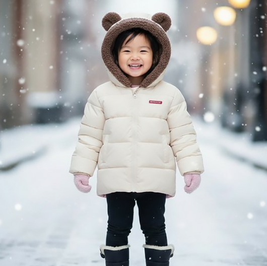 몽실이 귀달이 퍼안감 패딩 점퍼 겨울 아우터 유아 아동