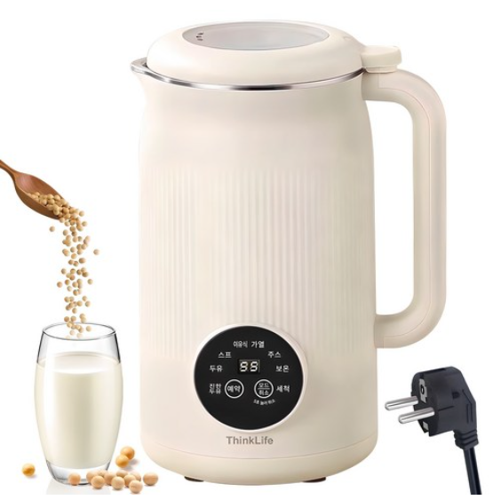 원터치 대용량 자동세척 가열 두유제조기